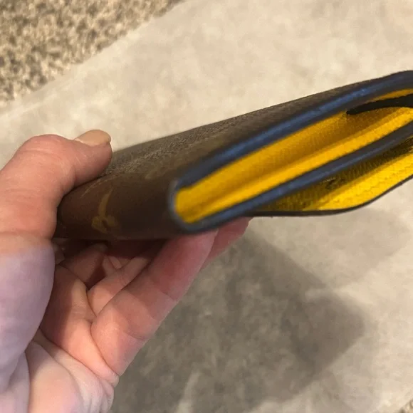 Louis Vuitton Brown Monogram Wallet with Gold Accents - Picture 10 of 14